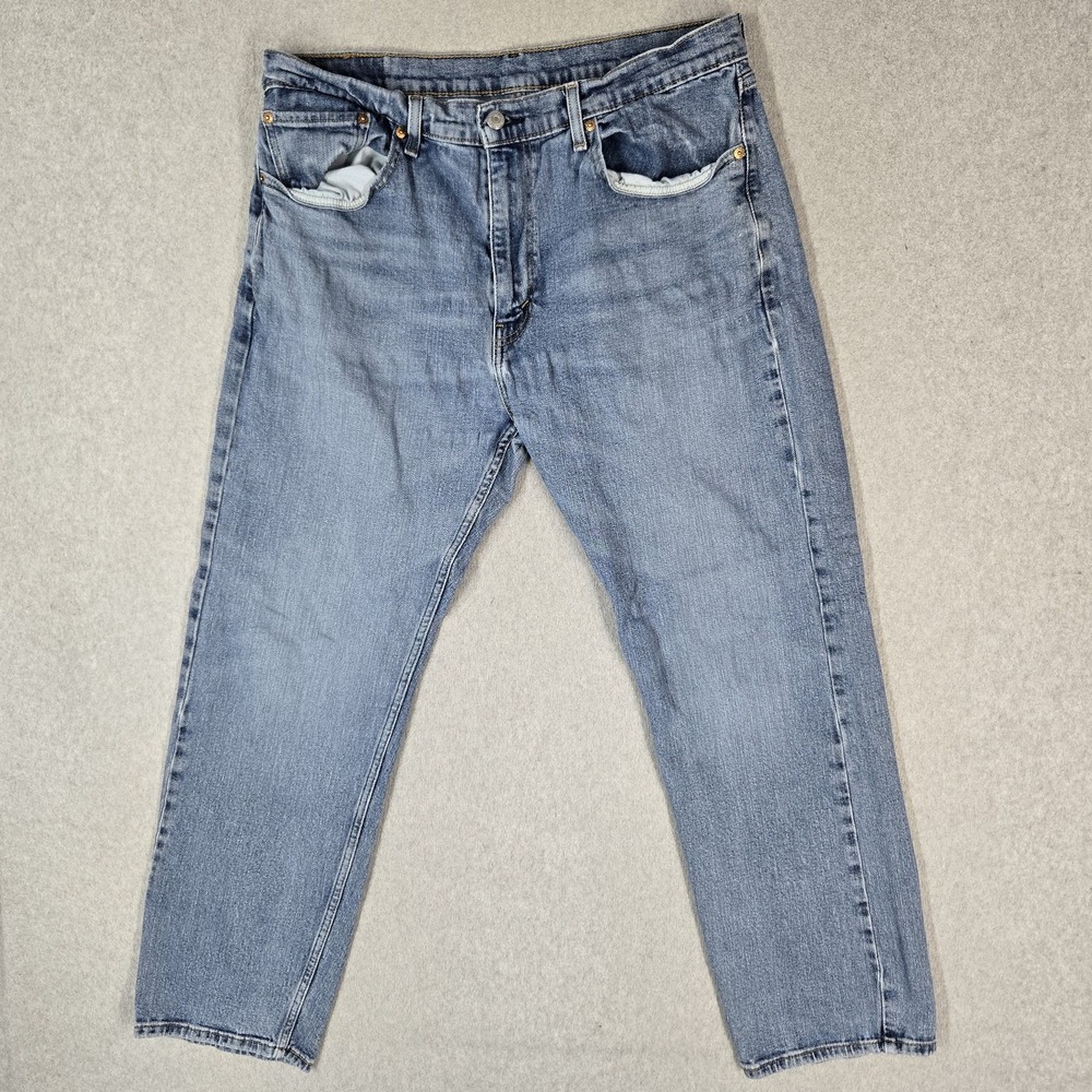 Levi's 505 Men Jeans 36X30 Blue Denim 29" Inseam Stretch
